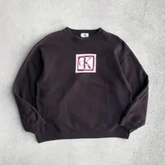 90s カルバンクラインジーンズ 古着 スウェット Y2K アーカイブ XL 黒