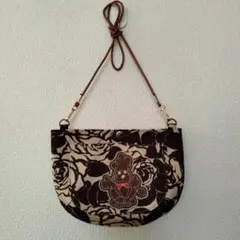 最終価格☆ロラライハリス☆プードル刺繍ポケット付きお出かけショルダーバッグ