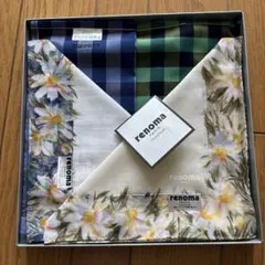 【新品】renoma PARIS ハンカチ 4枚セット 花柄 チェック
