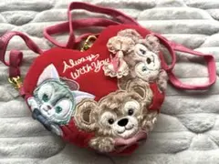 値下げ！ダッフィーアンドフレンズ ポシェット　ハート型ポシェット 2017