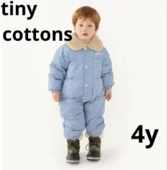 tinycottons VICHY PADDED OVERALL　4y