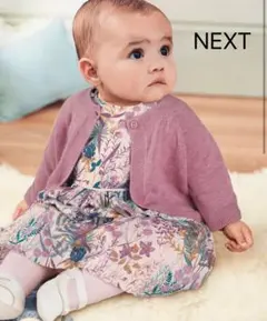 最後1点 next ライラック ドレス カーディガン セット 74-80cm