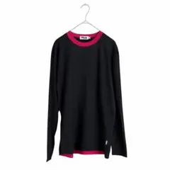 297◎, FILA ワッフルロンT 配色 ブラックMのサムネイル