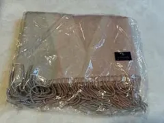 ［クリーニング済］LANVINレディースマフラー　ピンクグレー