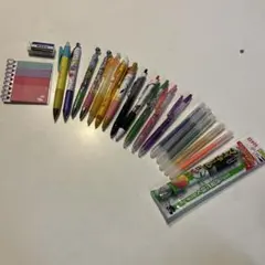 美品 可愛い文房具セット ボールペン シャーペン 付箋セット 20点