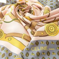 CELINE セリーヌ スカーフ 馬具柄 ベルト チェーン 乗馬モチーフ 大判のサムネイル