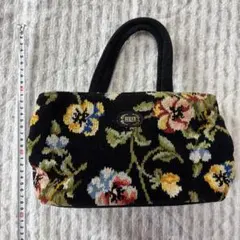 FEILER 花柄 ハンドバッグ 黒