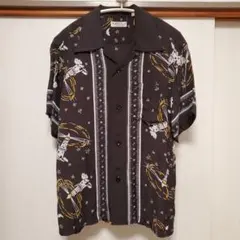 90s Dry Bones レーヨン アロハシャツ 蜘蛛 蝶 総柄 ロカビリー - メルカリ