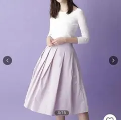 JILLSTUART EndyROBE ラベンダーピンク　タフタフレアスカートのサムネイル