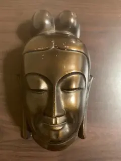 仏面2面セット お面 仏像 インテリア 骨董品