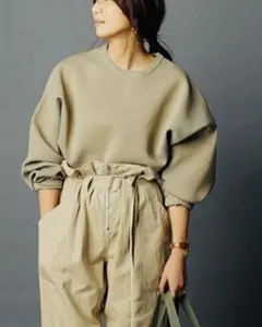 FORME 東原亜希　フォルム　ミラノリブニットトップス　ベージュ