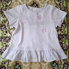 #131 メゾピアノ ユニコーン後フリル半袖Ｔシャツ 120cm