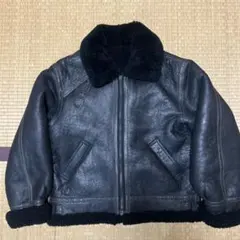 フライトジャケット　B-3 ムートン　羊革　ブラック　レザージャケット　B3