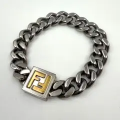 FENDI フェンディ FFブレスレット S シルバー ゴールド 喜平 74 - メルカリ