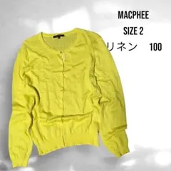 コ*コ様 MACPHEE イエローカーディガン サイズ2リネン100