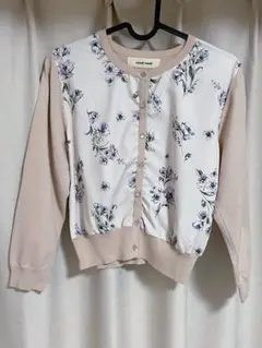 【美品】LAISSE PASSE 花柄フロント切替カーディガンのサムネイル