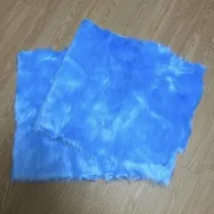 ロングパイルフェイクファー　水色　ブルー