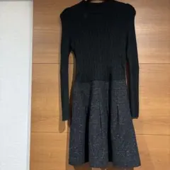 スチェッソ　SUTSESOブラック ニットワンピース タートルネック