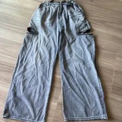 【repipi armario】サイドZIPデニムパンツ S 140〜150cm