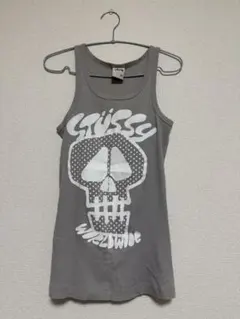 ら*す様 STUSSY スカル ドット柄 タンクトップ グレー Mのサムネイル