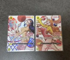 ラウンドワン ワンピース プロモ ロビン ナミ 2枚セット - メルカリ