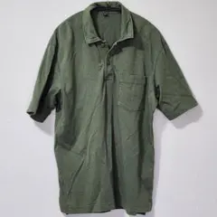 ✨良品✨ UNIQLO 【M】 ポロシャツ 半袖 シンプル 綿100％ カーキ
