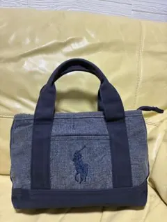 POLO RALPH LAUREN キャンバス　ハンドバック　ミニトートバッグ
