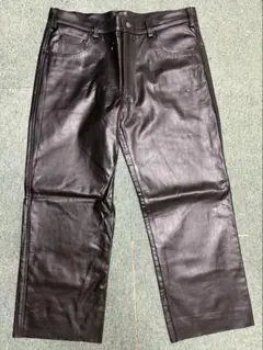 LEATHER FASHION Disco 本革レザーパンツ ブラック 76 - メルカリ