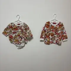 カラフルなキャラクターのベビー服セット　ペコちゃん　70 90