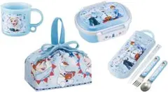 新品Skaterお弁当箱4点セット◆アナと雪の女王プリンセストリオコップ巾着子供