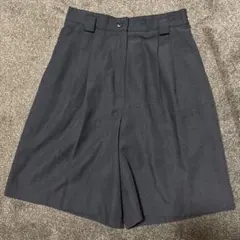 wide flare cotton shorts cropped used 古着のサムネイル