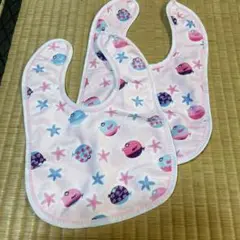 クジラ柄スタイ2枚セット