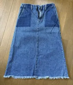 LOWRYS FARM デニムスカート フリンジ加工