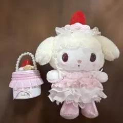 マイメロディ いちごホイップケーキ ぬいぐるみ&アクセサリーケースセット