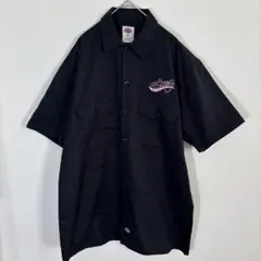 ディッキーズ　バックプリント　刺繍　ワークシャツ　企業ロゴ　半袖H41