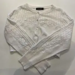 《美品未使用》Bebe 白色 ニットボレロ レース編み130cm