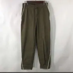 美品　ZARA ワークパンツ M カーキ　個性的　レディース　星刺繍