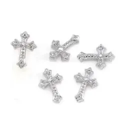 十字架 メタル ネイル パーツ アート レジン デコ　シルバー　クロス