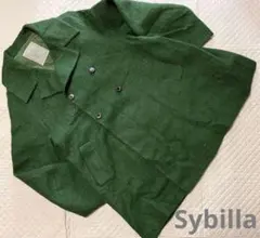 Sybilla ウール混 ピーコート グリーンのサムネイル