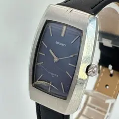セイコー 手巻き 24石 スクエア ネイビー 新品ベルト ユニセックス