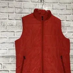ナイロンジャケットベスト中綿　レッドM アウトドア915