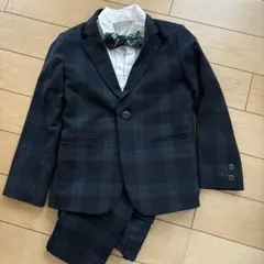 GREEN LABEL RELAXINGダークグリーンチェック スーツ