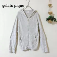 ジェラートピケ もこもこ ジップアップパーカー アイボリー F ルームウェア