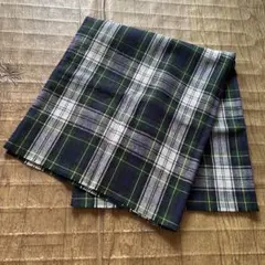 はぎれ 布地 生地 チェック柄 緑 紺 白 黄色 146㎝×82㎝ ハンドメイド