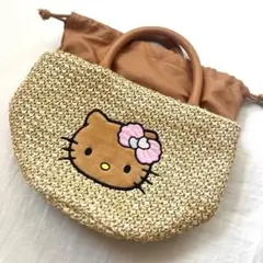 【新品未使用】限定　ハローキティーちゃん　かごショルダーバッグ パール付き ハローキティ ミニショルダーバッグ（I Love Hello Kitty