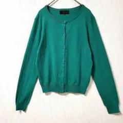 アンタイトル カーディガン 2 M グリーン コットン アクリル クルー丸首