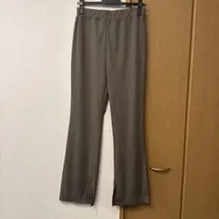 リブ ズボン レディース