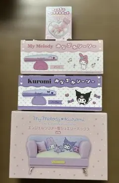 マイメロディ・クロミ ジュエリーボックス ゆらぷかシーソー マイメロマスコット付