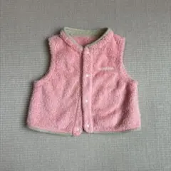 ピンク フリース ベビーベスト ~95cm