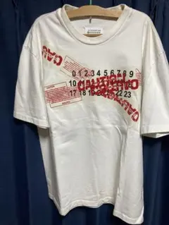 メゾンマルジェラ　ロゴプリント ヴィンテージ加工Tシャツ　L 2025年最新】Maison Margiela 柄・デザイン：プリント（ロゴなど